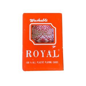Royal 100% Plastic Playing Cards Red Washable LIKE NEW Vintage Bridge